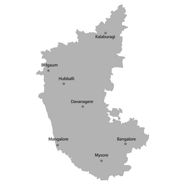 Interactive map showing DAS Home Nursing branch locations across Karnataka